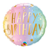 17 Inch Happy Birthday Gold Foil Balloon 59